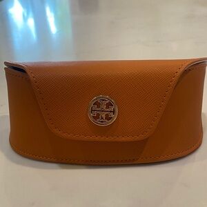 Tory Burch Orange Large Glasses Case